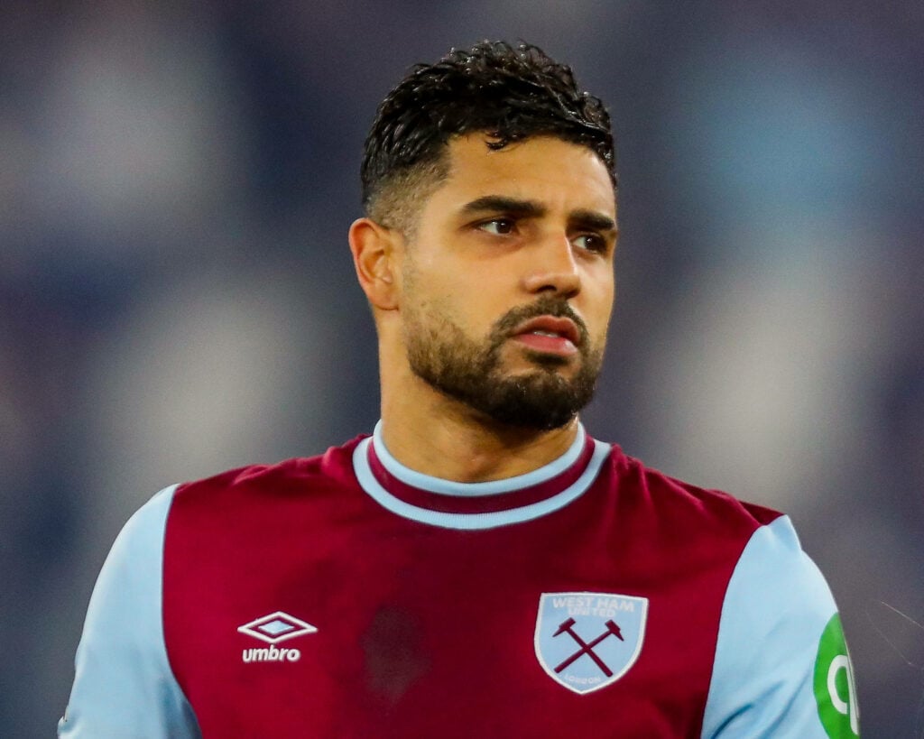 Emerson Palmieri playing for West Ham United