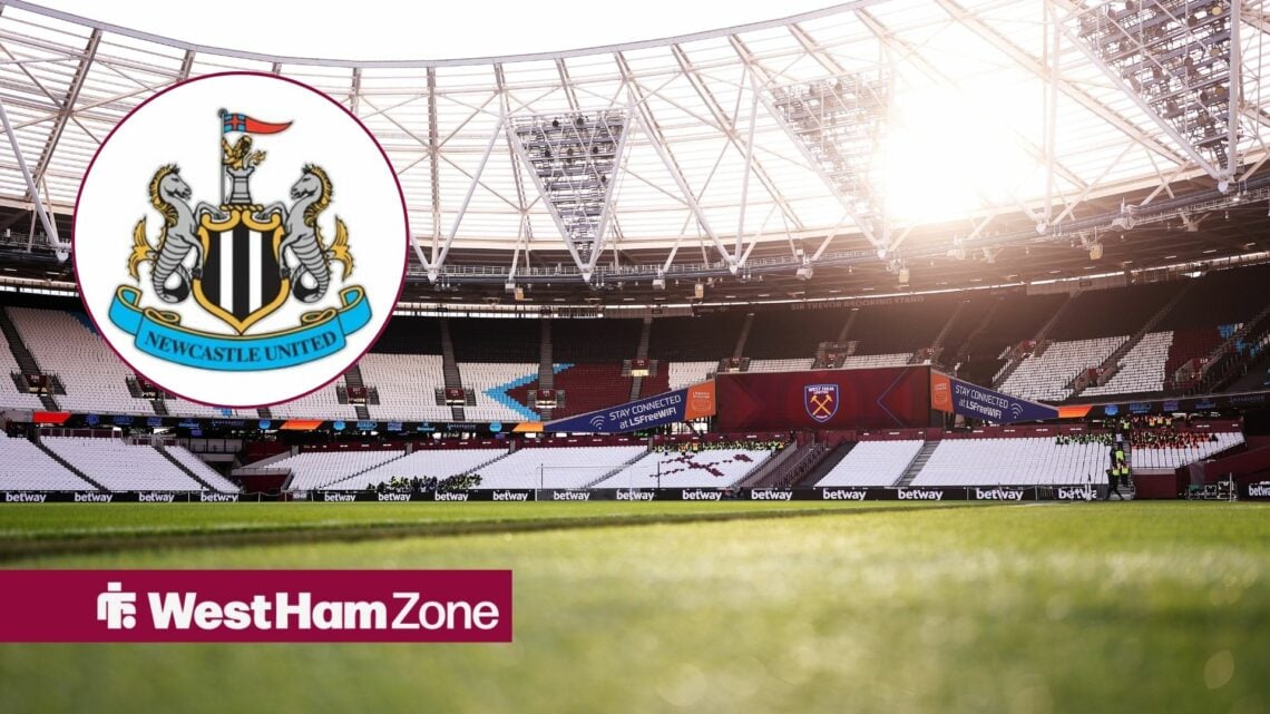 An image of the London Stadium, next to a circular inset of the London Stadium