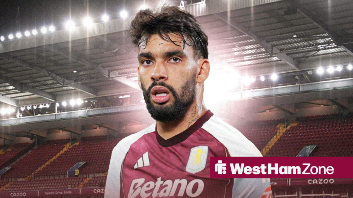 Lucas Paqueta in Aston Villa home shirt