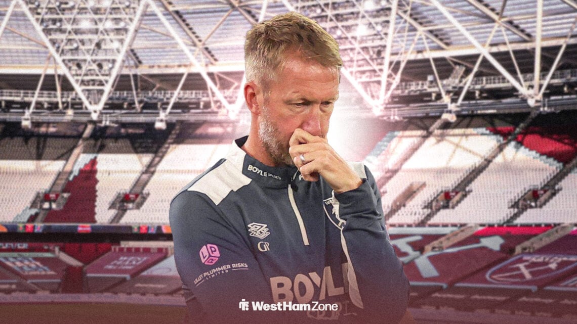 Graham Potter looking deep in consideration