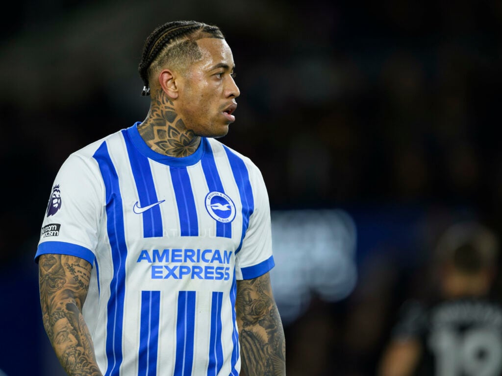 Igor Julio wearing a Brighton kit