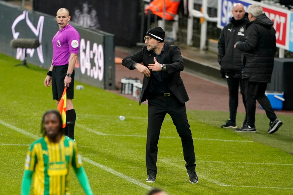 Slaven Bilic on the touchline shouting towards the pitch