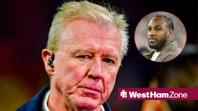 Steve McClaren looking glum with Michail Antonio in circle