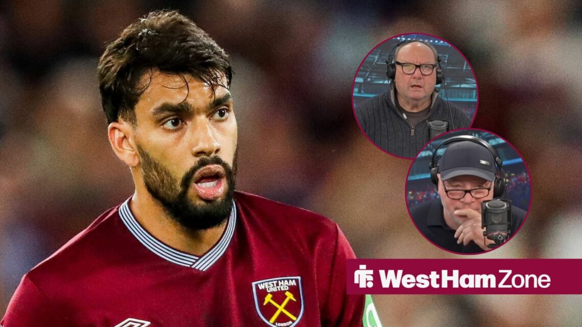 Lucas Paqueta alongside circle insets of Ally McCoist and Alan Brazil.