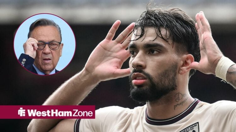Lucas Paqueta alongside a circle inset of David Sullivan.