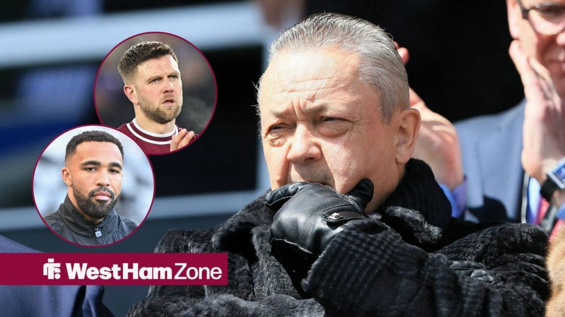 David Sullivan with West Ham's Niclas Fullkrug and Callum Wilson