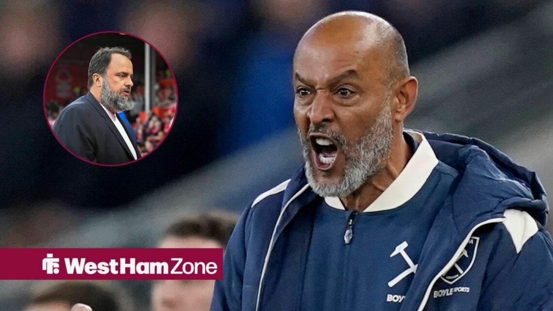 Nuno Espirito Santo angry and Nottingham Forest owner Marinakis in the circle