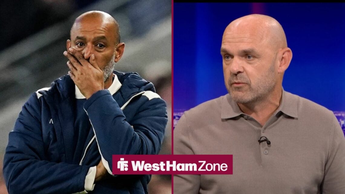 Nuno Espirito Santo covers his mouth with his hand, with Danny Murphy alongside him in a split image