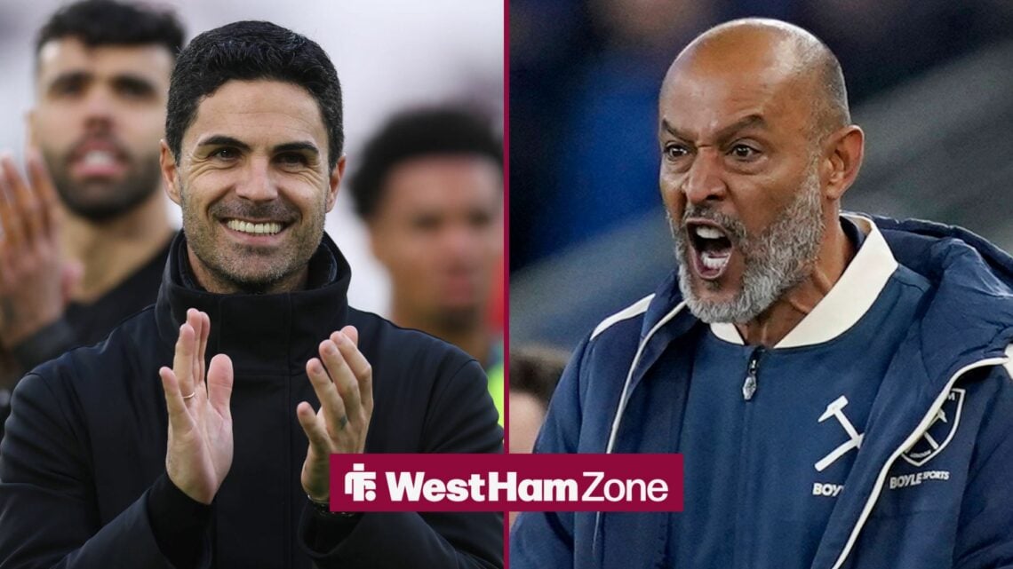 Arsenal boss Mikel Arteta and West Ham boss Nuno Espirito Santo