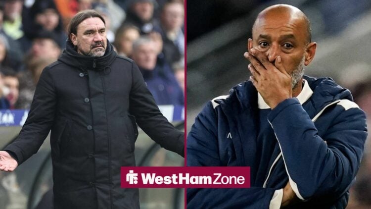 Nuno Espirito Santo and Daniel Farke stood alongside each other.