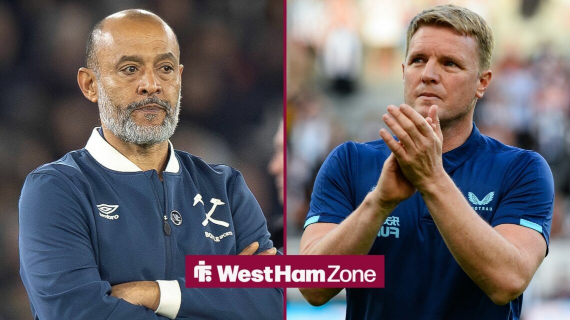 Nuno Espirito Santo and Eddie Howe looking serious