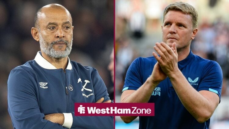 Nuno Espirito Santo and Eddie Howe looking serious