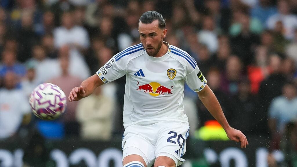 Jack Harrison playing for Leeds United