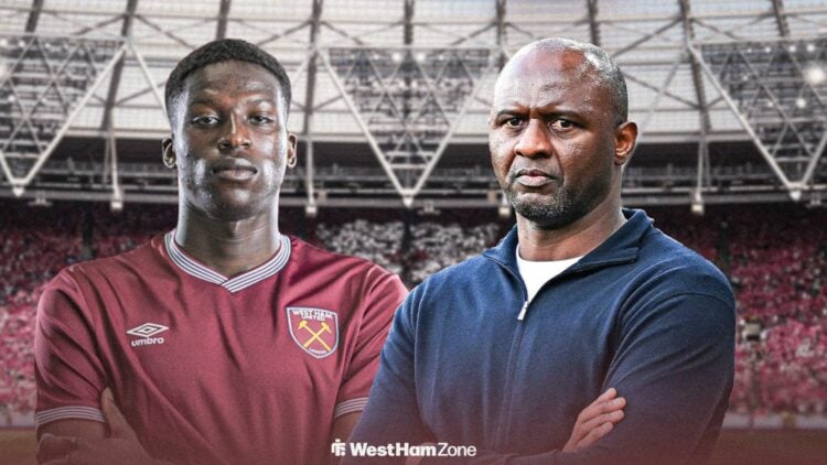 West Ham starlet Mohamadou Kante and Patrick Vieira.