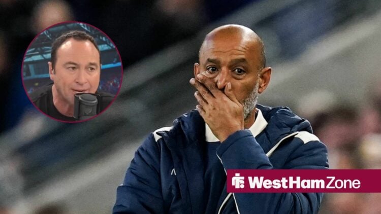 Nuno Espirito Santo looking concerned, Jason Cundy in circular inset