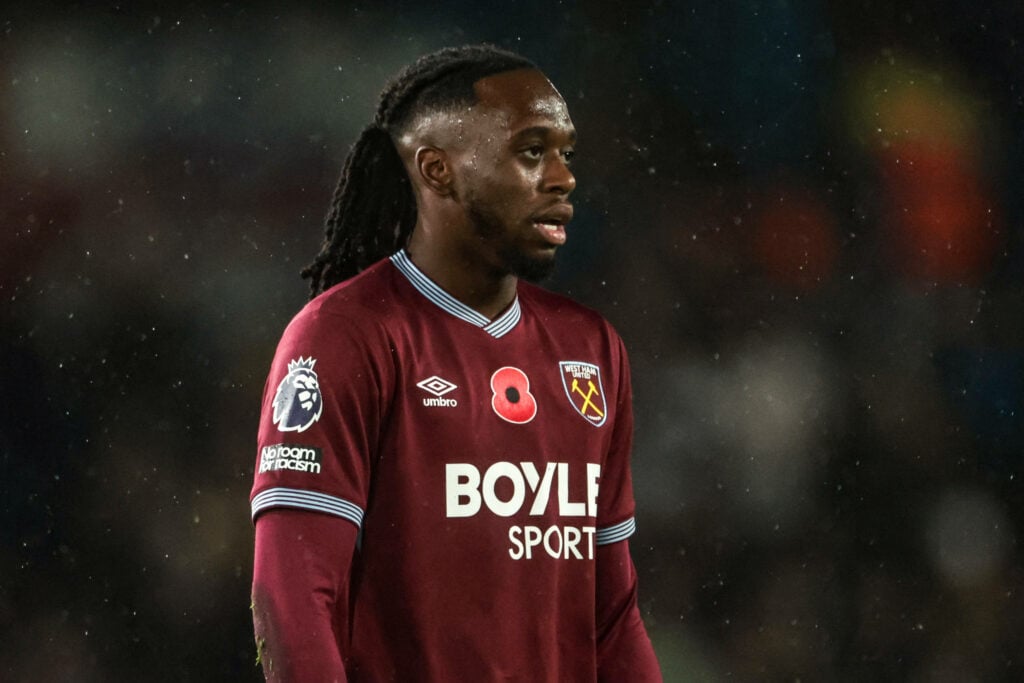Aaron Wan-Bissaka playing for West Ham