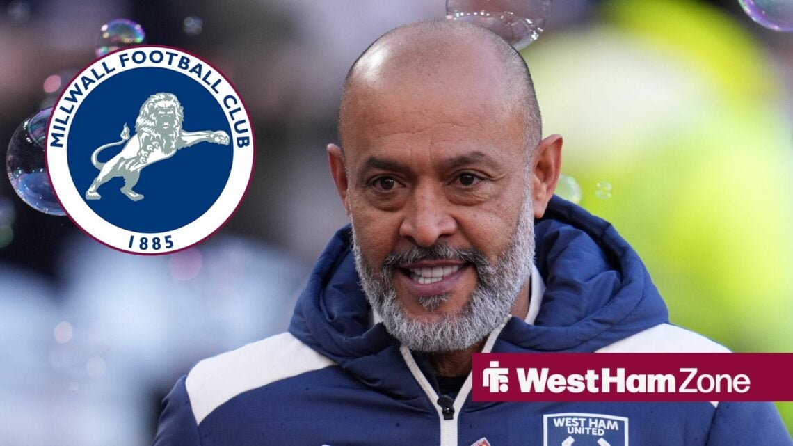 Nuno Espirito Santo with Millwall badge in circle
