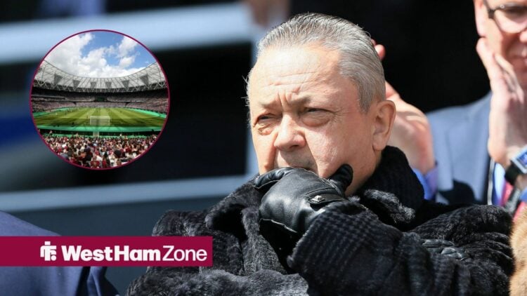 David Sullivan looking at the London Stadium.