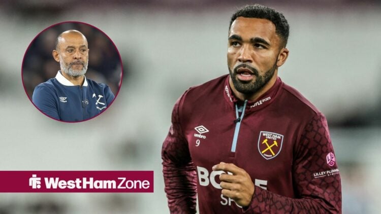 Callum Wilson alongside a circle inset of Nuno Espirito Santo.