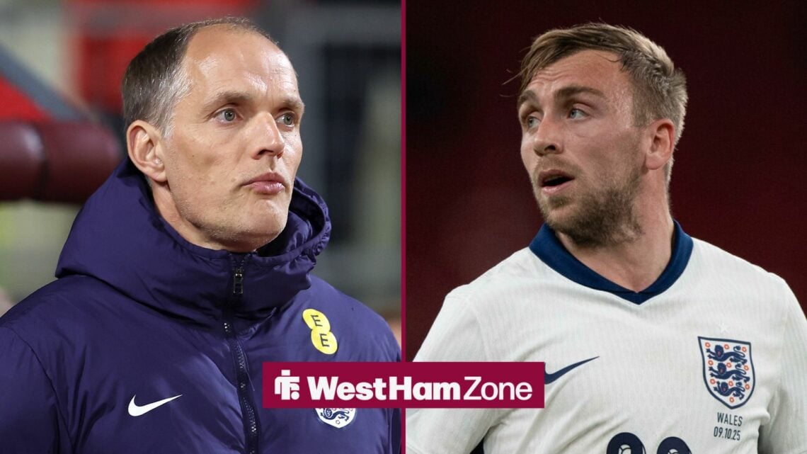 Thomas Tuchel looks towards Jarrod Bowen in a split image