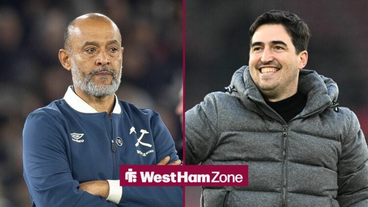 Nuno Espirito Santo and Andoni Iraola stood alongside each other.