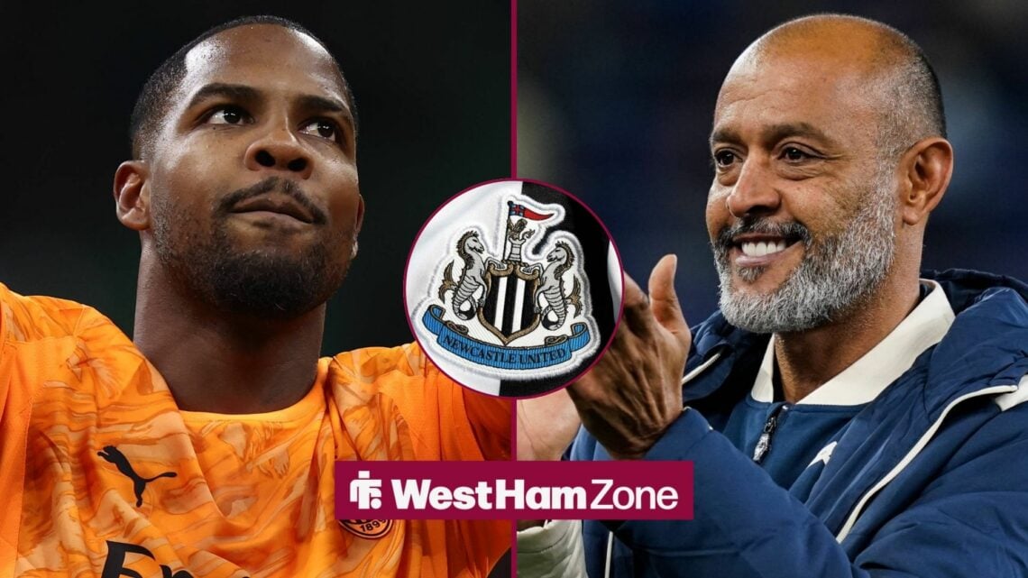 Mike Maignan and Nuno Espirito Santo looking in the direction of each other