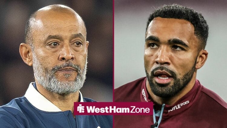 Nuno Espirito Santo focused on Callum Wilson in split image
