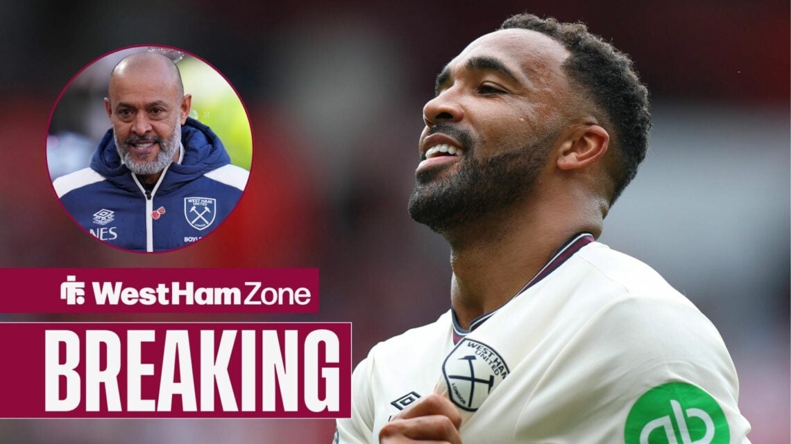 West Ham's Callum Wilson with Nuno Espirito Santo inset