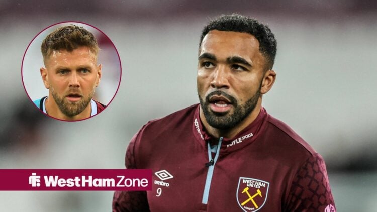 West Ham United striker Callum Wilson and Niclas Fullkrug in circular inset
