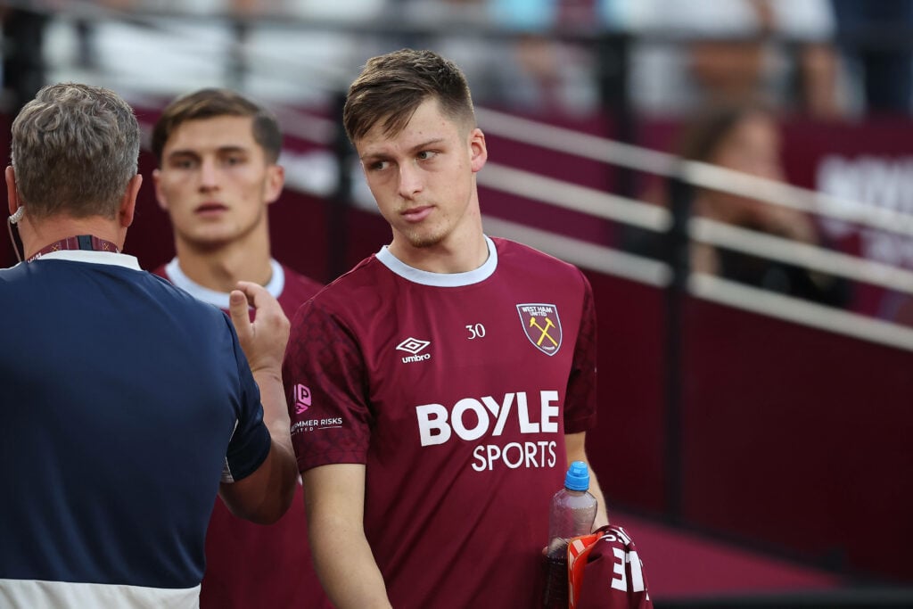 Ollie Scarles ahead of a West Ham game