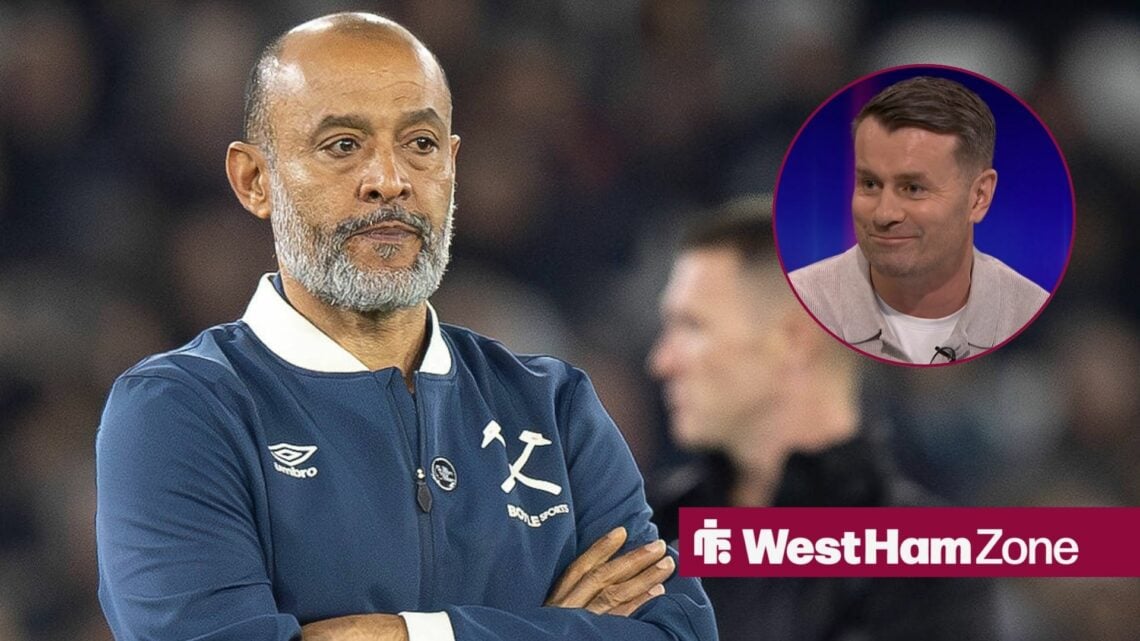 Nuno Espirito Santo with his arms crossed looking towards a circle inset of Shay Given speaking on Match of the Day