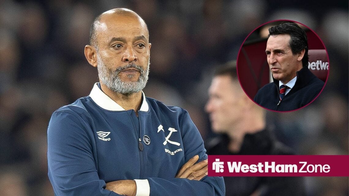 Nuno Espirito Santo alongside a circle inset of Unai Emery.