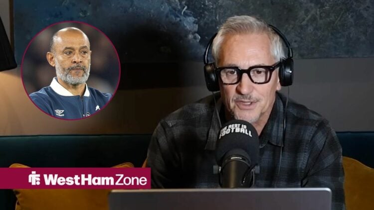 Gary Lineker alongside a circle inset of Nuno Espirito Santo.