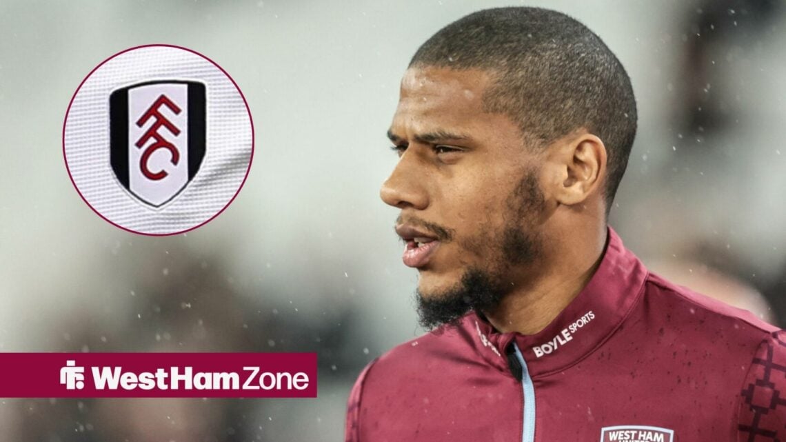 Jean-Clair Todibo with Fulham badge in frame