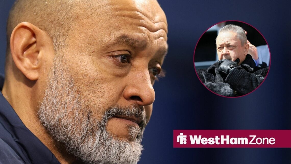 Nuno Espirito Santo with David Sullivan in frame