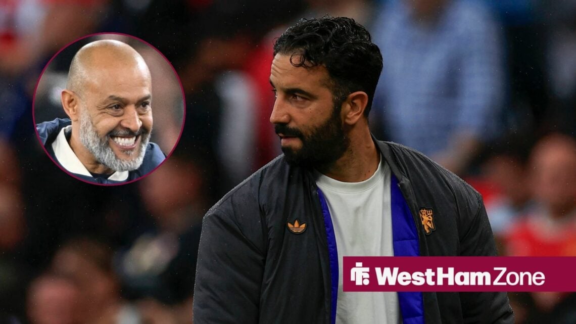 Ruben Amorim looking at Nuno Espirito Santo in circle