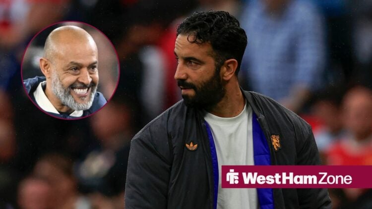 Ruben Amorim looking at Nuno Espirito Santo in circle