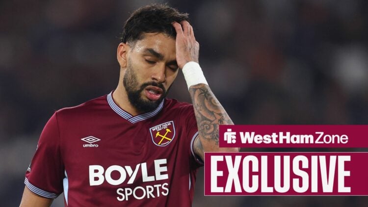 Lucas Paqueta rubs his hand through his hair