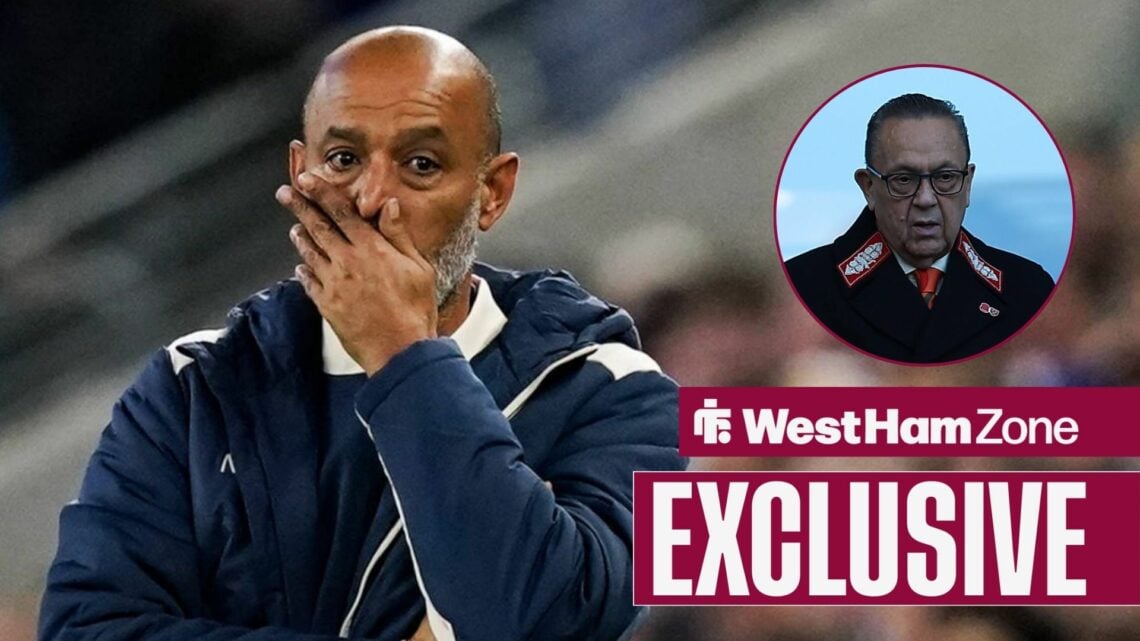 Nuno Espirito Santo looking shocked in the direction of David Sullivan.