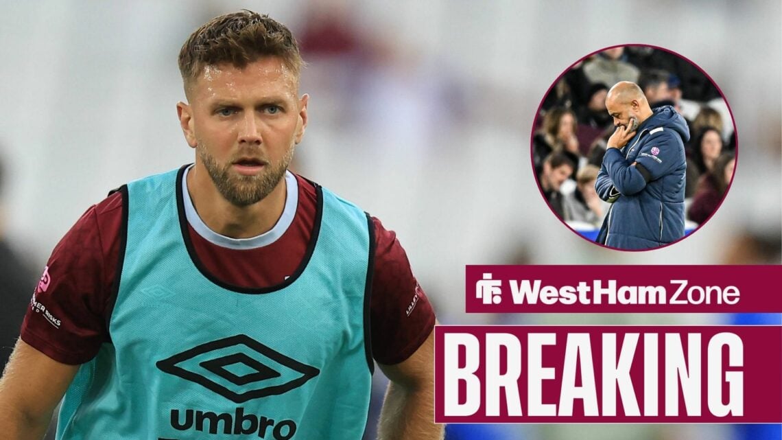 West Ham's Niclas Fullkrug with Nuno Espirito Santo inset