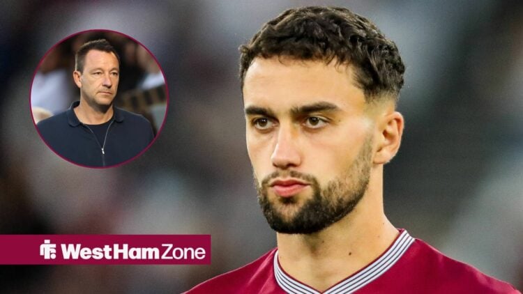 West Ham's Max Kilman with John Terry inset