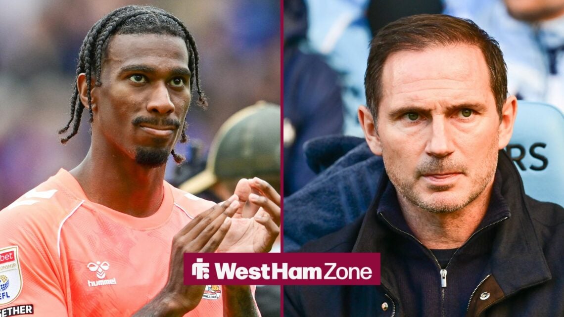 Haji Wright claps, with Frank Lampard alongside him in a split image