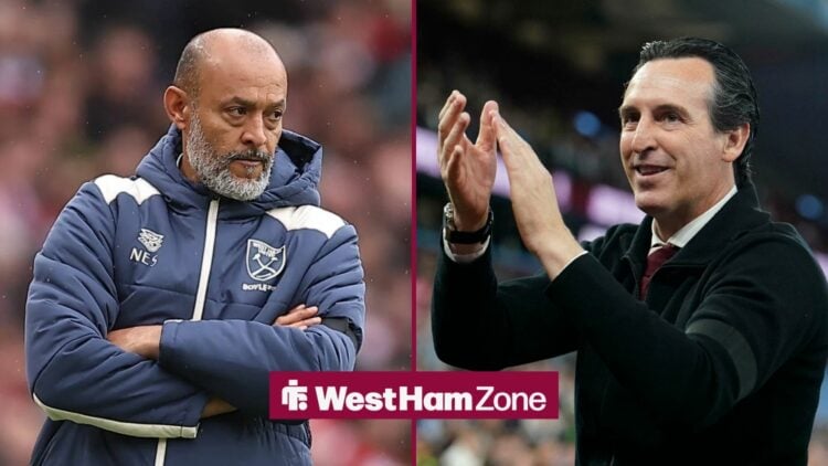 Nuno Espirito Santo next to Unai Emery