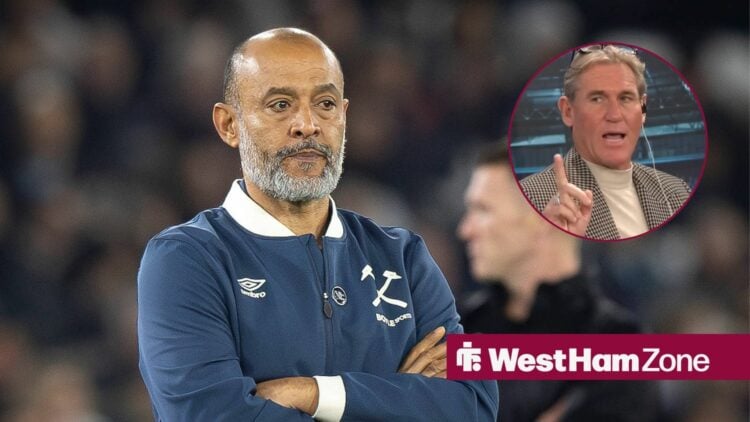 Nuno Espirito Santo with his arms crossed and Simon Jordan holds a finger up in a round overlay