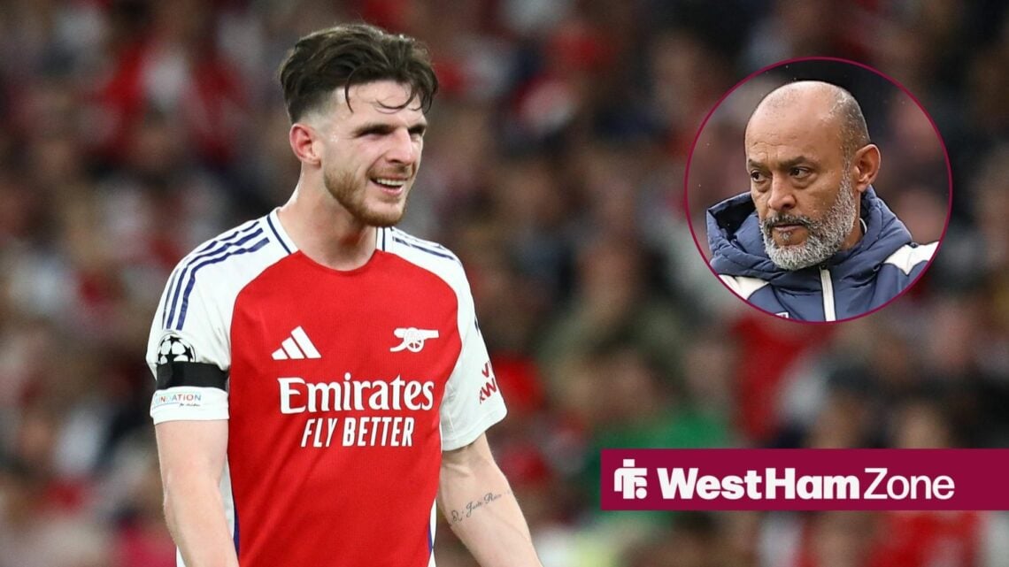 Declan Rice next to Nuno