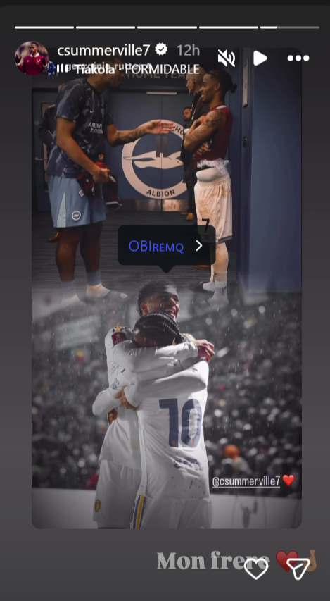 Crysencio Summerville's Instagram post