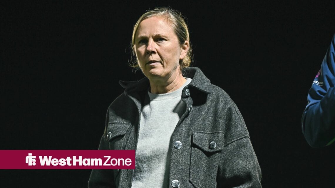 Rehanne Skinner during a West Ham Women's match