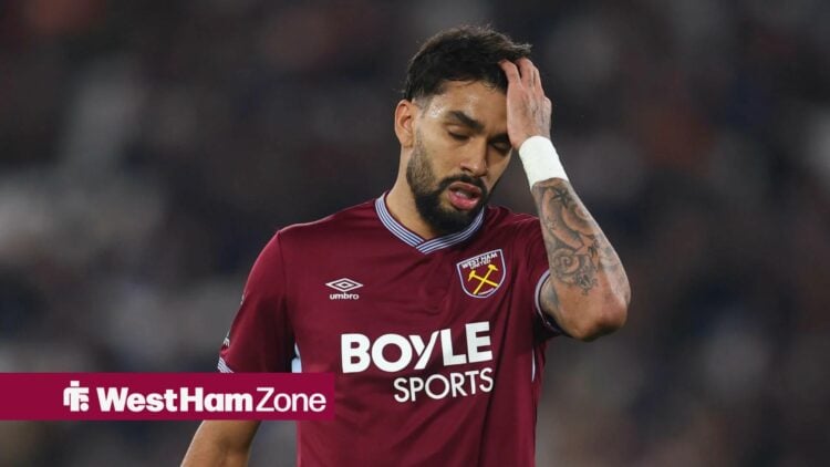 Lucas Paqueta with his hand in his hair