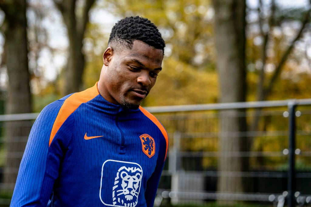 Denzel Dumfries in Netherlands training gear