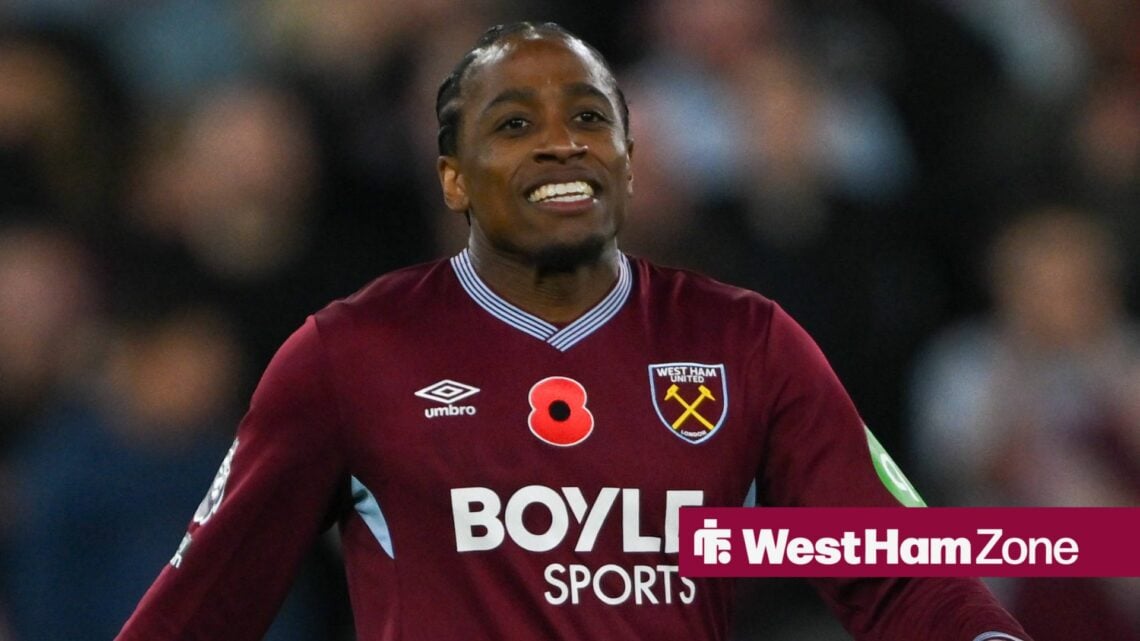 Walker-Peters in West Ham United home shirt central